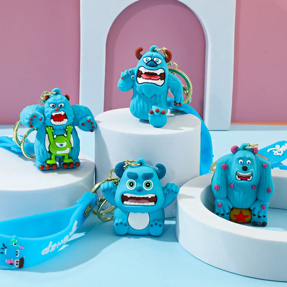 Disney Monsters University Figuur Sleutelhanger Anime Monsters Inc. Leuke 3D pop schooltas hanger ornamenten speelgoed cadeau voor kinderen