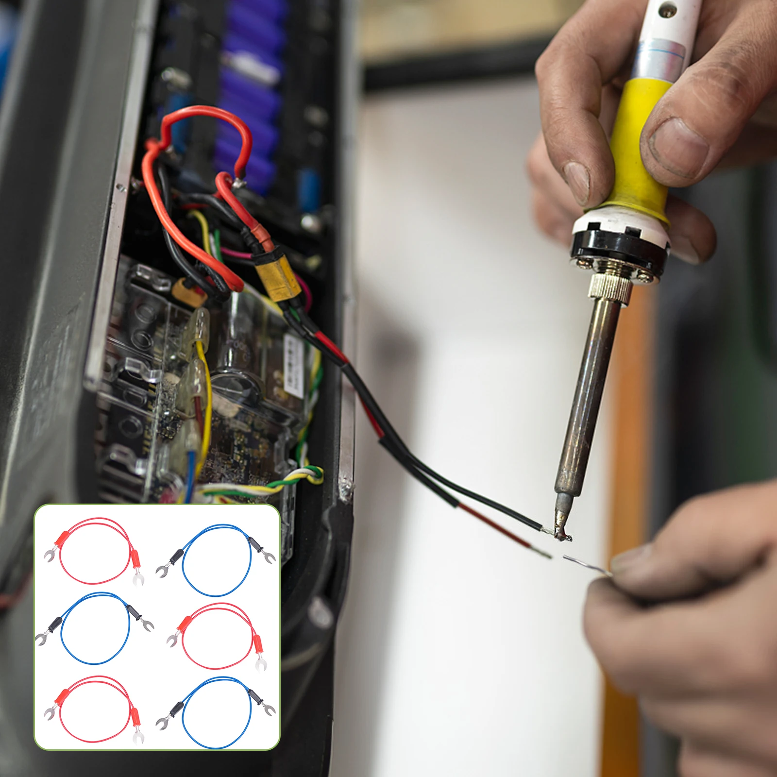 6Pcs Physics U-Shaped Fork Wire Reliable Circuit Wiring for Science Experiment Education Wire Lab Tool