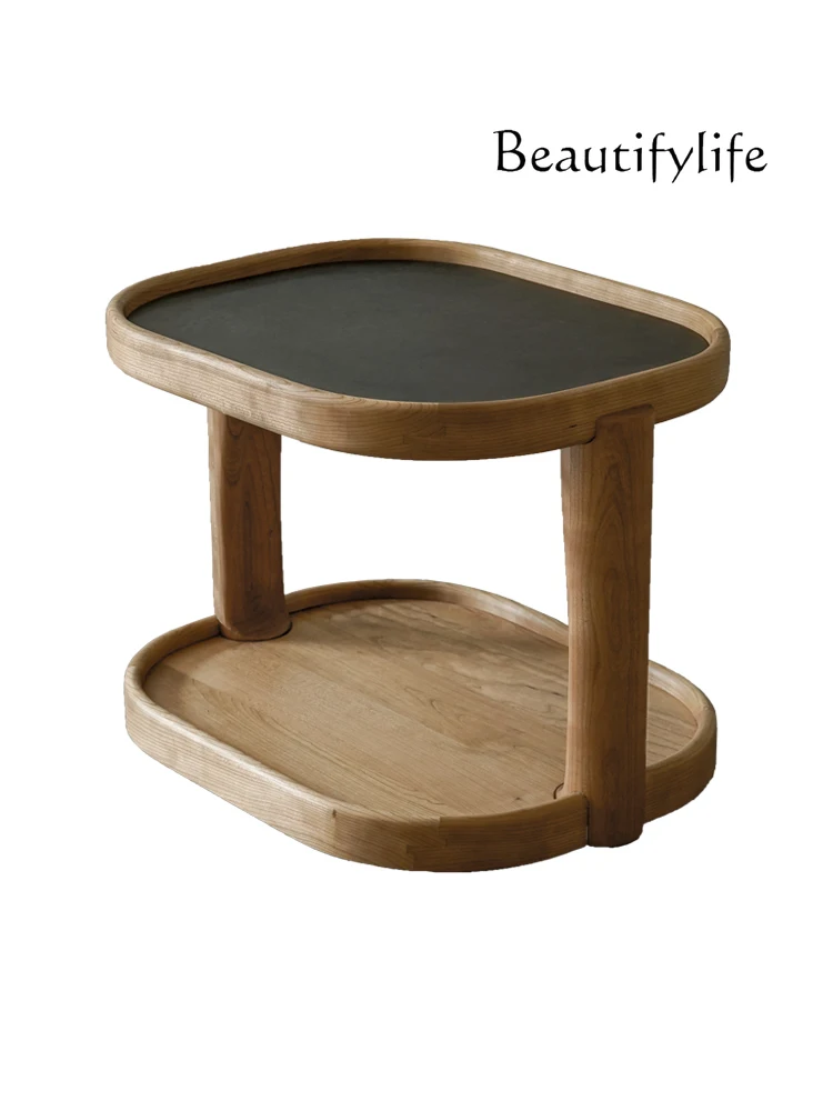 

Bedside table, quiet wind small cabinet, storage and storage, household side table, black beard, cherry wood, Nordic style