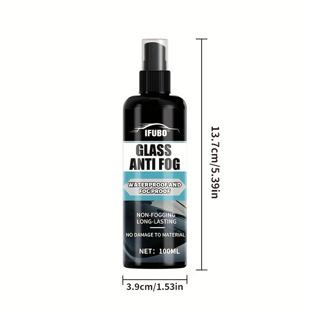بخاخ IFUBO المضاد للضباب - تركيبة إزالة الثلج ومضادة للضباب سريعة المفعول لنوافذ السيارة والزجاج الأمامي والخوذات والمرايا الداخلية - فوز