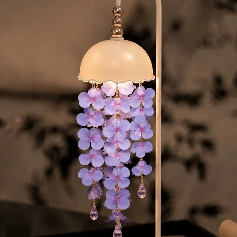 Wisteria flower night light decorates bedroom bedside ambient light