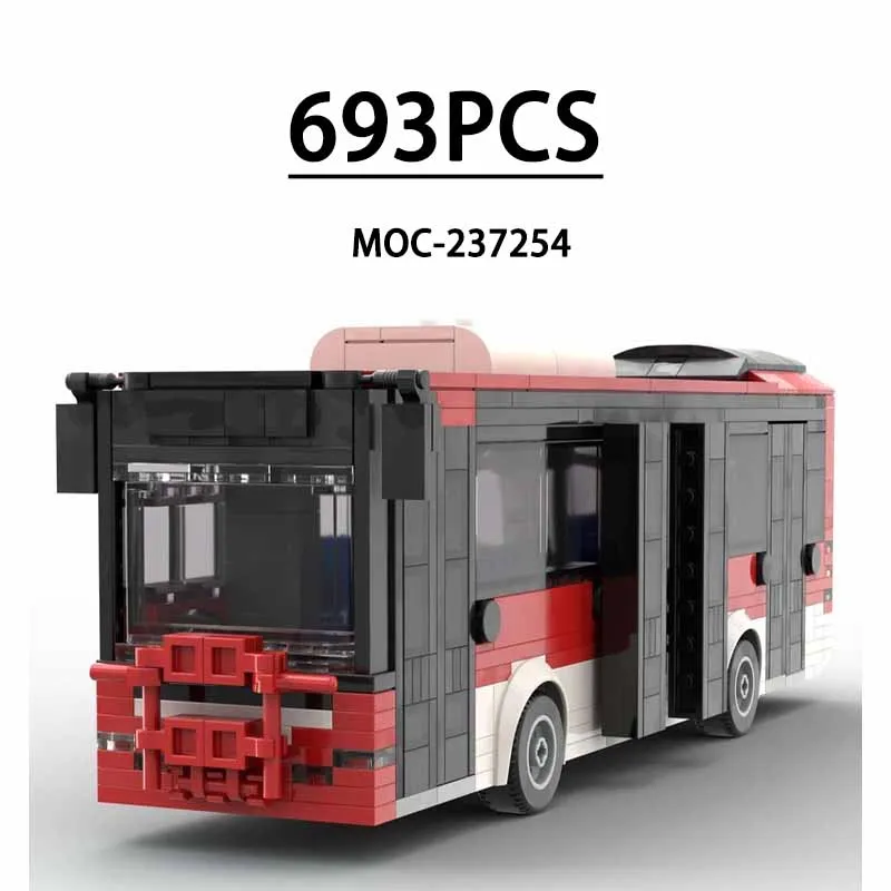 

MOC-237254 City Bus Building Block Toy Set Contains 693 Pieces, Christmas Gift for Boys, Children's Birthday Gift