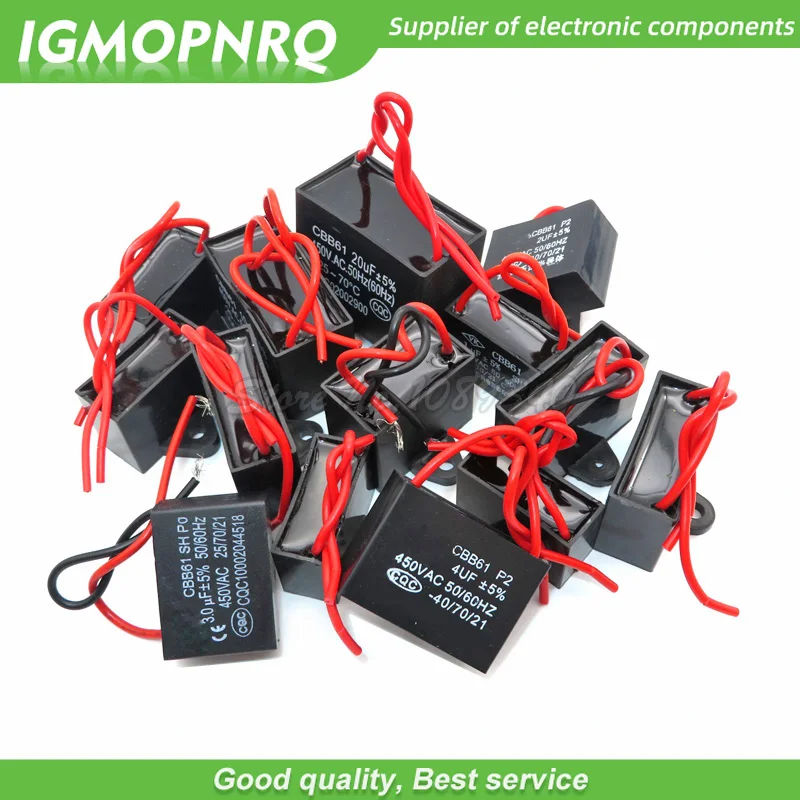 1pcs CBB61 starting capacitance AC Fan Capacitor 450V CBB Motor Run Capacitor 1UF 1.2UF 1.5UF 2UF 2.5UF 3UF 5UF 10UF 12UF 16UF