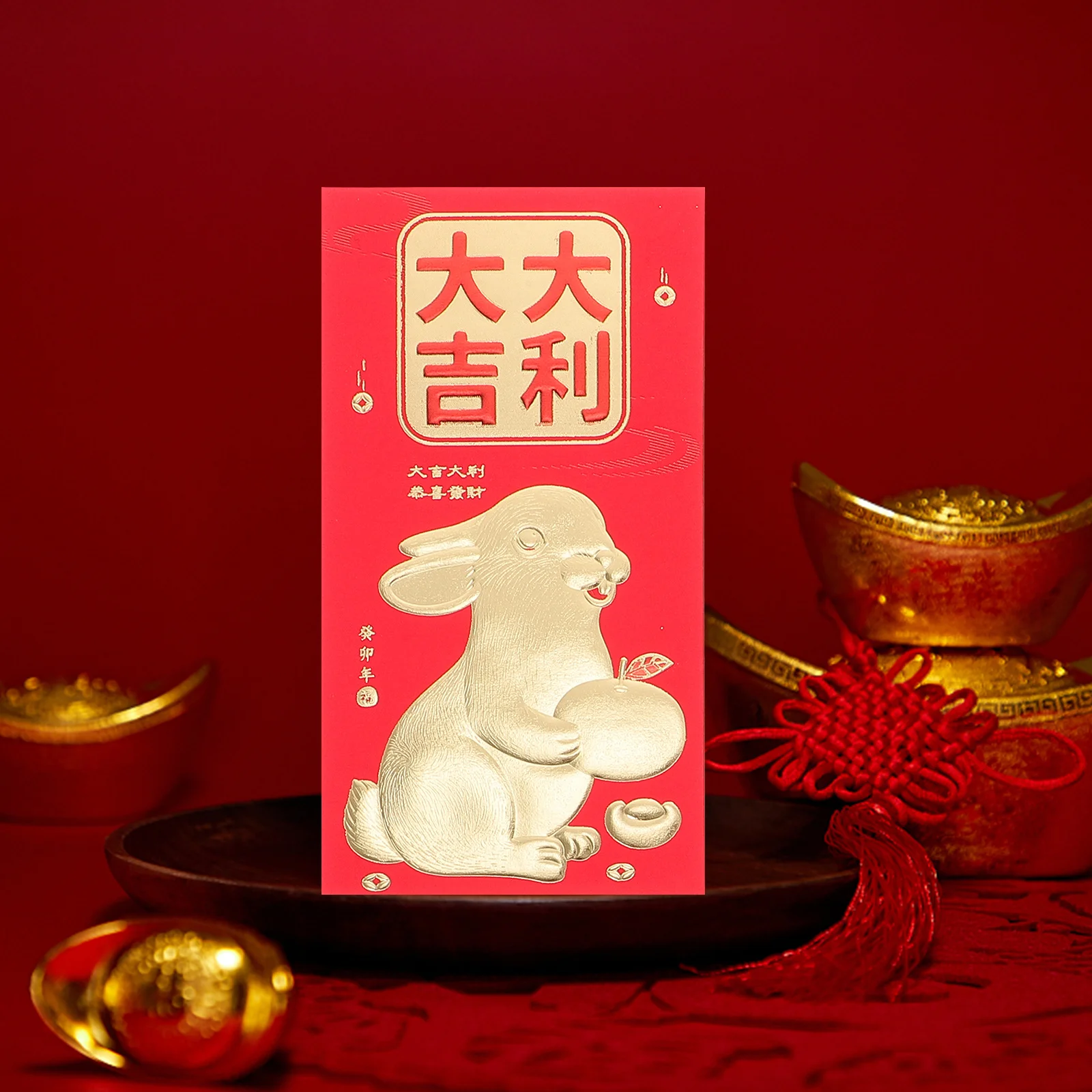 

30Pcs Bunny Pattern Red Packets Fine Paper Red Envelopes Festival Money Bag Rabbit Pattern Envelope