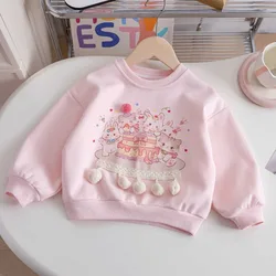 Autumn Winter Girls Sweatshirts Long Sleeve Sweater for Kids Cartoon Cat Children Pullovers Toddler Outerwear Baby Outfits