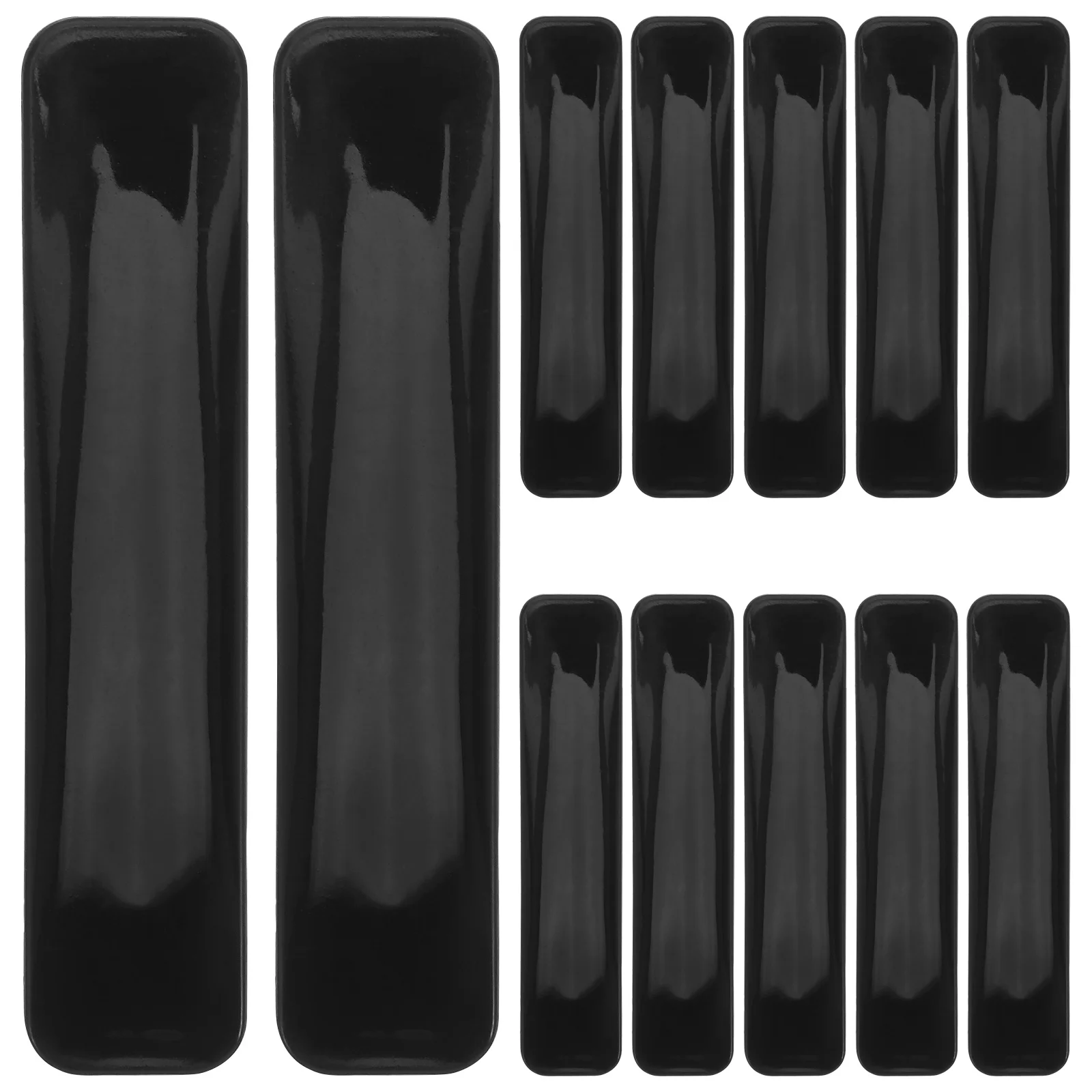 

20pcs Self-Adhesive Cabinet Pulls Black: No Drill Stick On Handles For Kitchen Wardrobe Glass Door Furniture Decoration Self