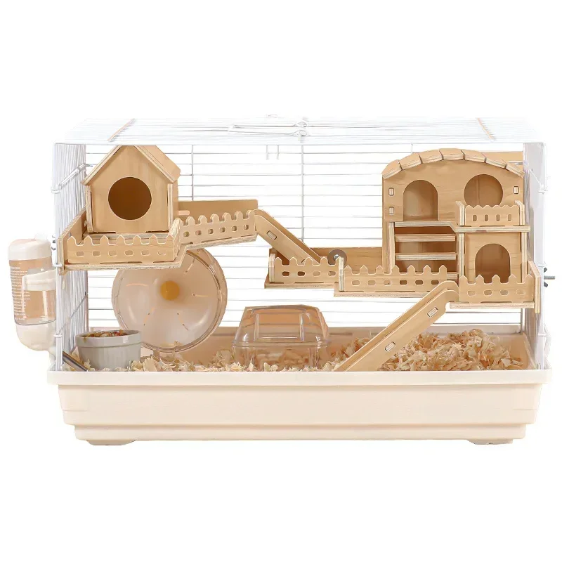 Hamster Little Hamster Cage Special Solid Wood Large Space Oversized Villa Luxury Double Layer Extra Large