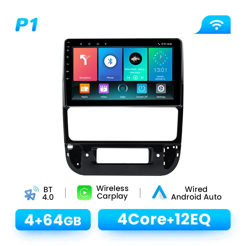 9 Inch Android 14 Autoradio Voor Peugeot 406 1999-2004 Draadloze CarPlay Android Auto GPS IPS Scherm DSP AI Spraakbesturing 4G LTE