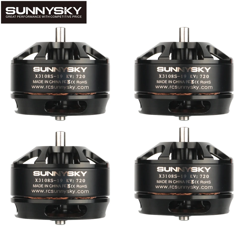 

SUNNYSKY X3108S 720KV/900KV 3-4S 325W 22A/30S 1kg Brushless Efficient Shaft Disk Motor For Multi-rotor Quadcopter FPV Drone Toy