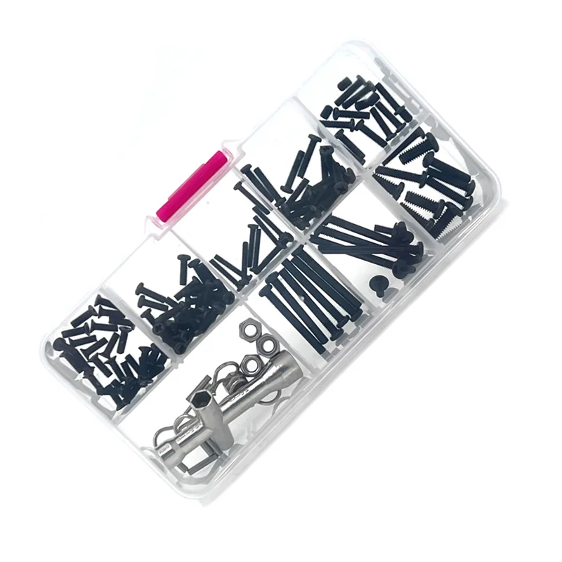 Fernbedienungs-Autoteile, Original-Automodifikation, Metall-Modifikationsschrauben-Werkzeugkasten-Set, passend für MJX 14209 14210