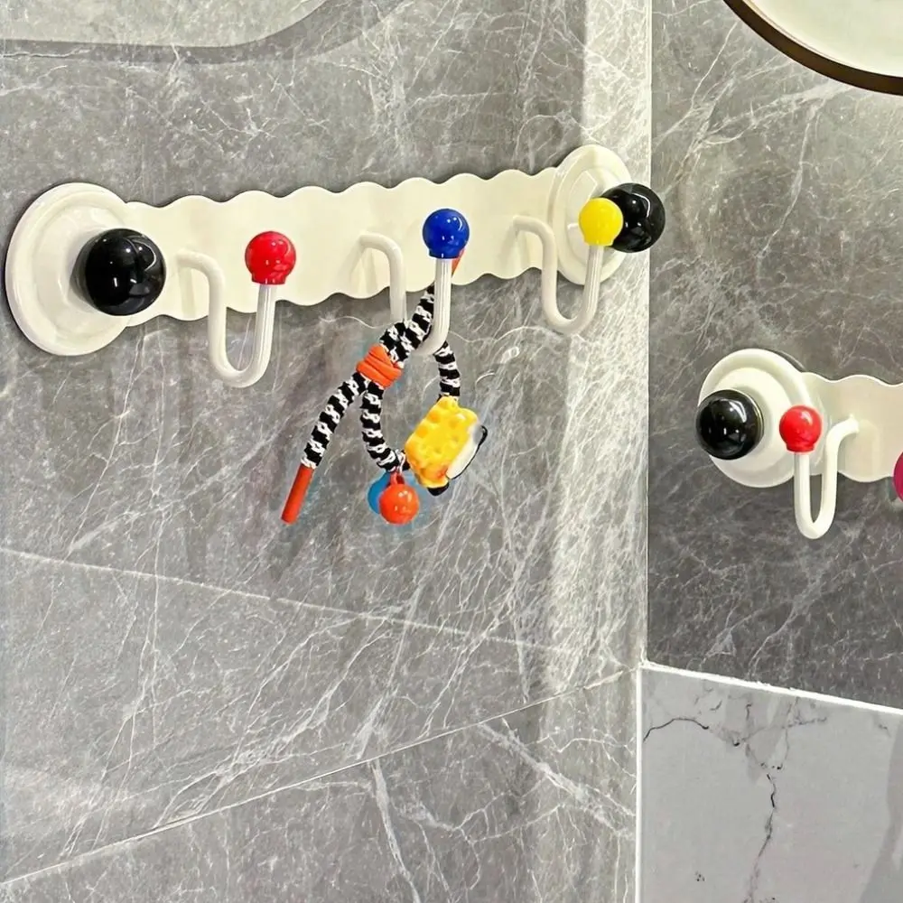 

Cute No-Punch Hanging Clothes Hook Wall Mounted Reusable Key Storage Holder with Suction Cup Carbon Steel Key Hook Rack Bedroom