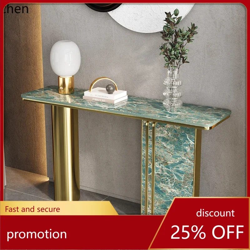 

HXL rock slab entrance table light luxury living room entrance hotel wall bar end view table