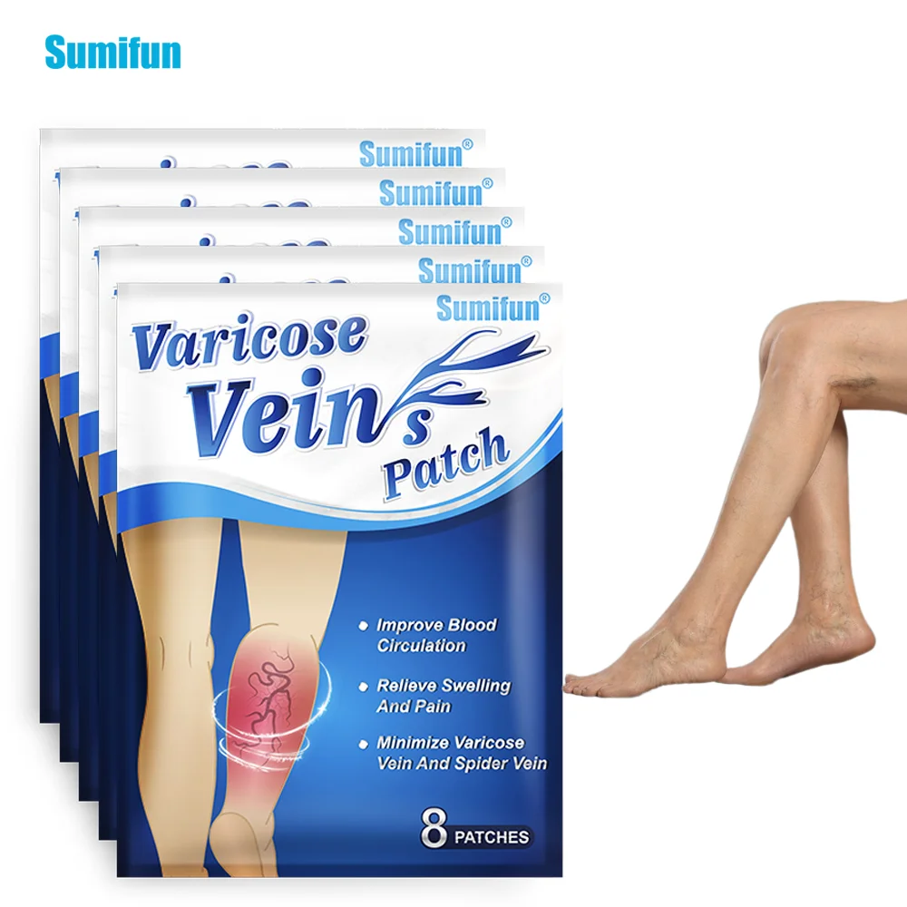 

8/24/40Pcs Sumifun Varicose Veins Plaster Vasculitis Phlebitis Spider Leg Medical Patches Angiitis Removal Stickers Health Care