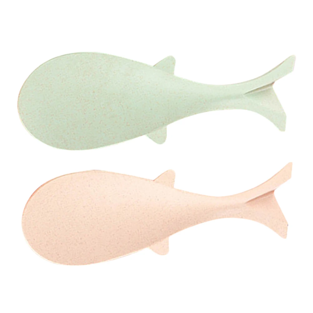 

2Pcs Fish Shape Rice Paddle Spoon Nonstick Stand Up Thickened Plastic Rice Ladle Kitchen Tool Cooking Ladle