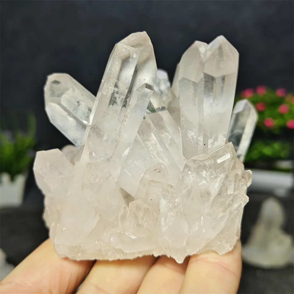 White Crystal Cluster Clear Quartz, Natural Raw Specimen, Healing Gem, Meditation Energy Stone, Home Decoration, High Quality