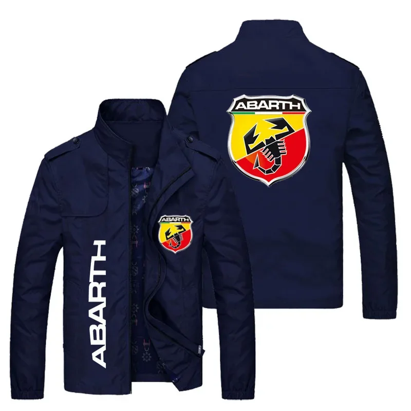 Abarth Car Logo Blouson aviateur pour hommes et femmes, coupe-vent décontracté, imprimé, fermeture éclair, mince, hip-hop, printemps, automne, nouveau