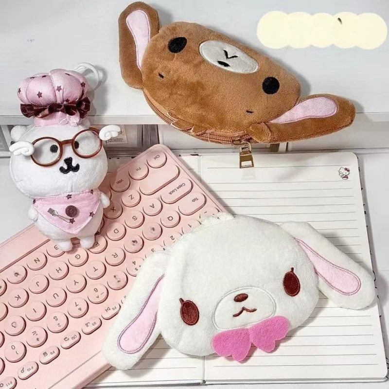 Kawaii Sugarbunnies Plush Coin purse Headphone Zipper Coin Wallet Sanrio Shirousa White Bunny bag Small Bags Plush Purses Pouch