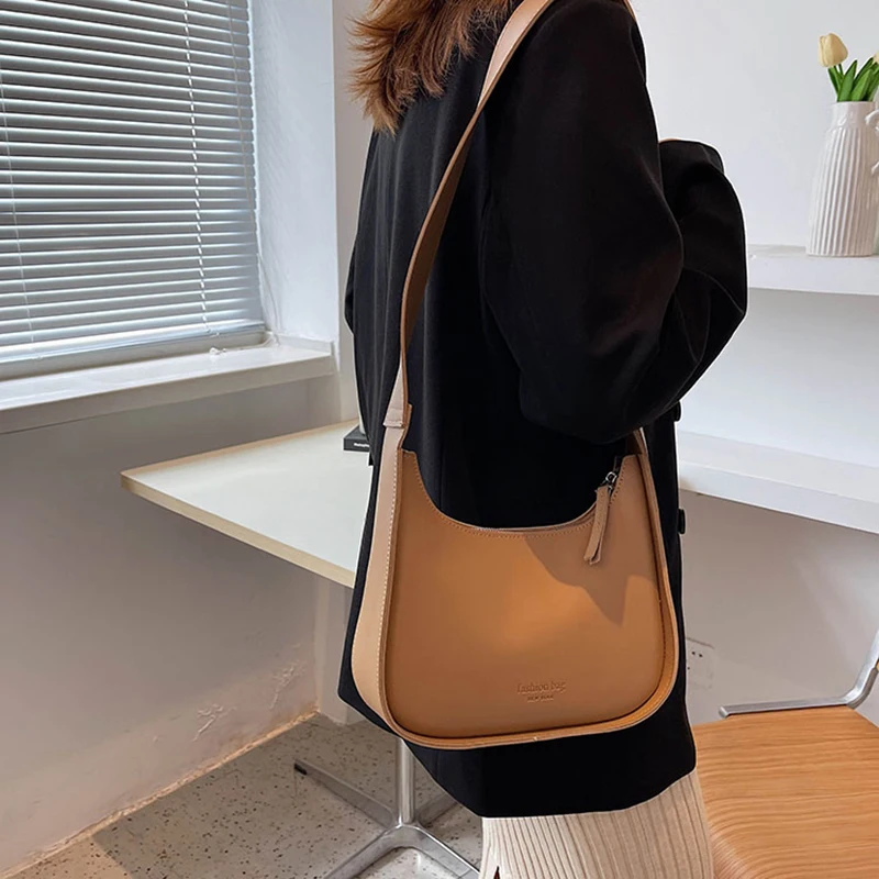 PU Leather Dumplings Crossbody Bags For Women Fashion Underarm Shoulder Bags Small Handbags and Purse For Female Travel Hobo Bag