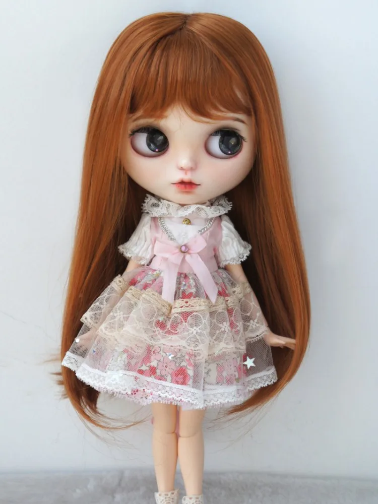 Jusuns JD371 9-10inch 10-11inch Soft Synthetic Mohair Doll Wig  Full Bangs Miranda BJD Hair OG Blythes  Meadow Doll Accessories