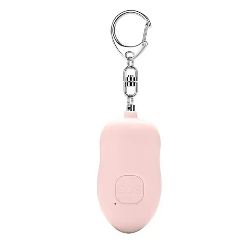 Rechargeable LED Flashlight 140dB Security Alarm Whistle Keychain for Night Running, Traveling, Elderly Travelling