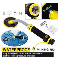 Underwater Metal Detector PI-iking750 Induction Pinpointer Expand Detection Depth with LEd Light