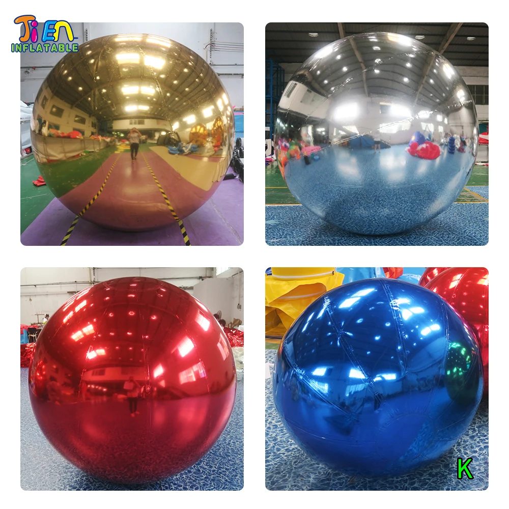 Free Shipping Inflatable Mirror Balls for Decoration Shopping Mall Inflatable Mirror Reflective Balloons for Sale