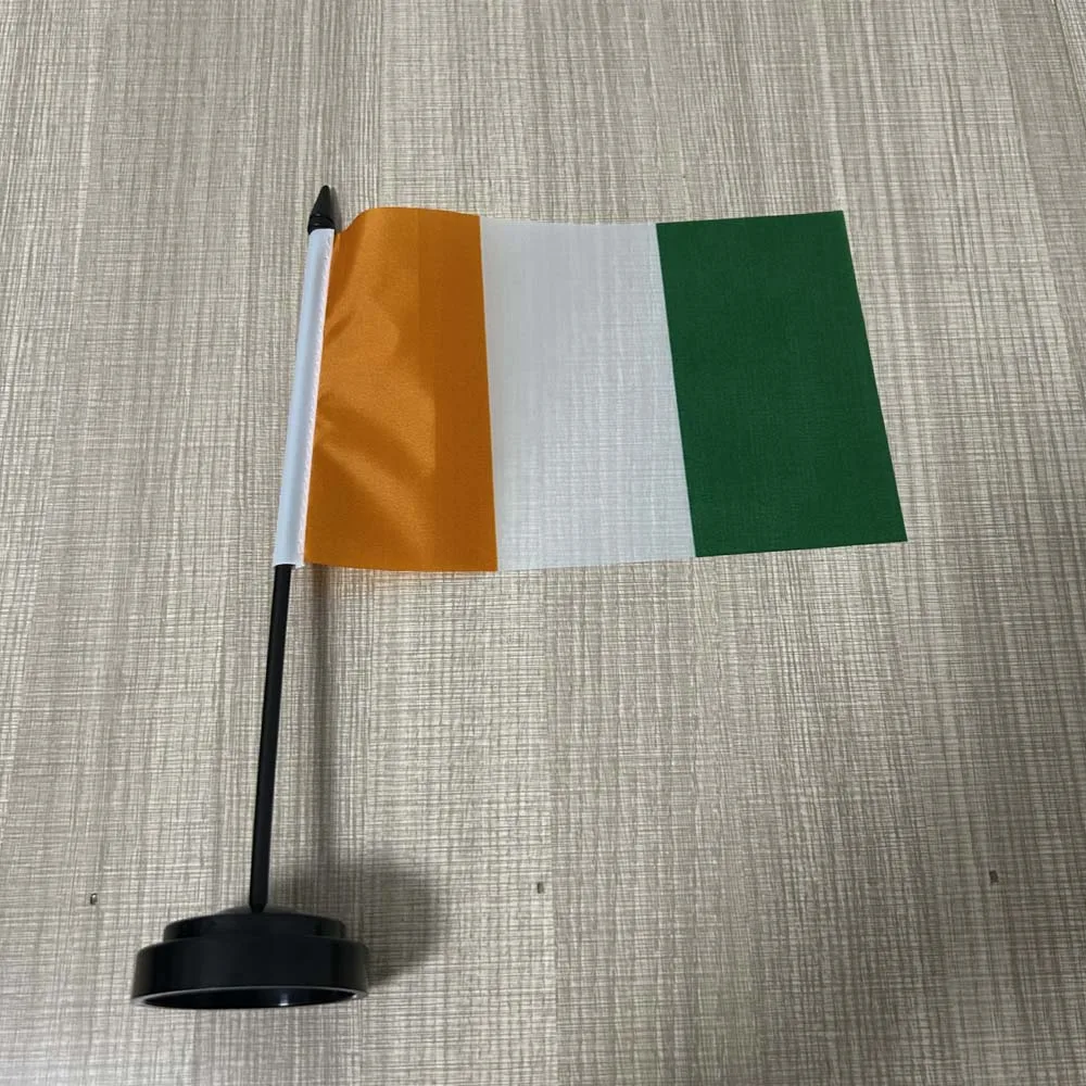 Office Desk Flag of Ivory Coast Flag 14x21cm polyester Desk Flag Côte d'Ivoire Banner mini Ivory Coast desk flag for decoration