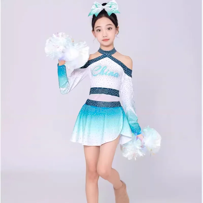 

Детский костюм черлидинга для соревнований по художественной гимнастике, групповой костюм для выступлений