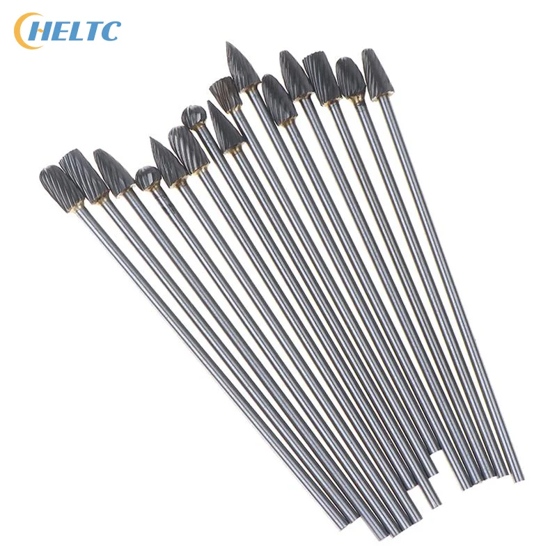 1/5PCS 3x6x100mm Long Single Cut Solid Carbide Rotary Burrs Set Rotary Tools Rotary Burrs Hard Alloy Rotary File Polishing Head