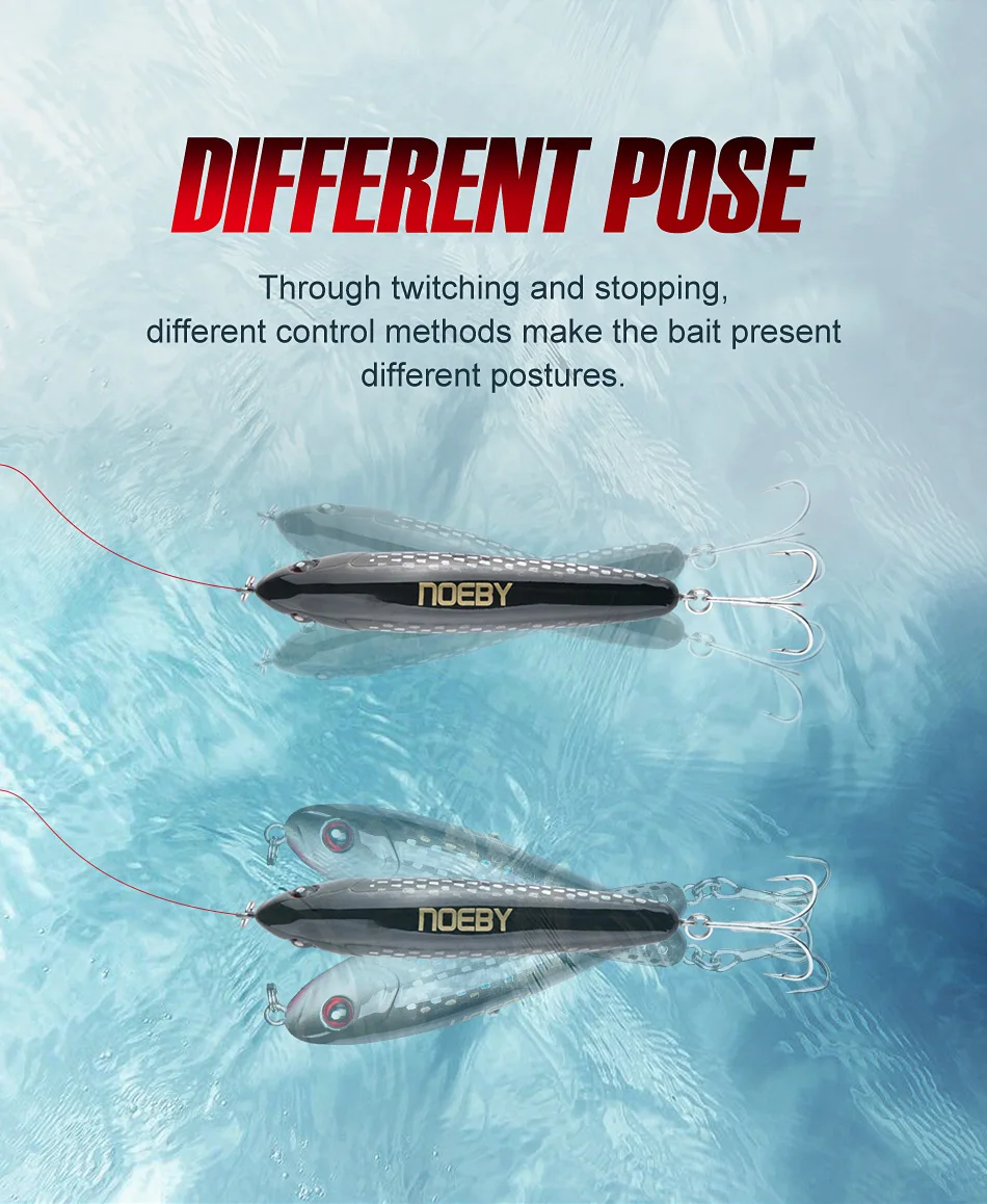 NOEBY Stiftförmiger Angelköder 75mm 28g Sinkender Stickbait Künstlicher Harter Köder für Weite Würfe Offshore Uferangeln Meeresfischerei-Köder – Detail 6