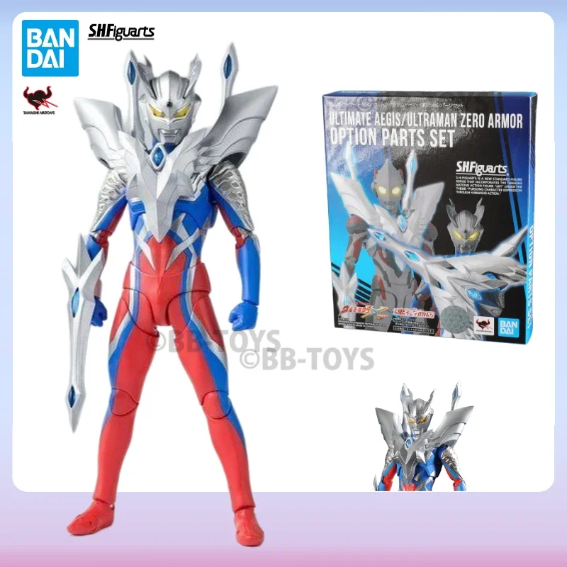 

В наличии Bandai S.H. Фигуртс SHF Ultraman Zero Armor комплект запасных частей подвижная аниме экшн-фигурка коллекционные оригинальные коробки игрушки