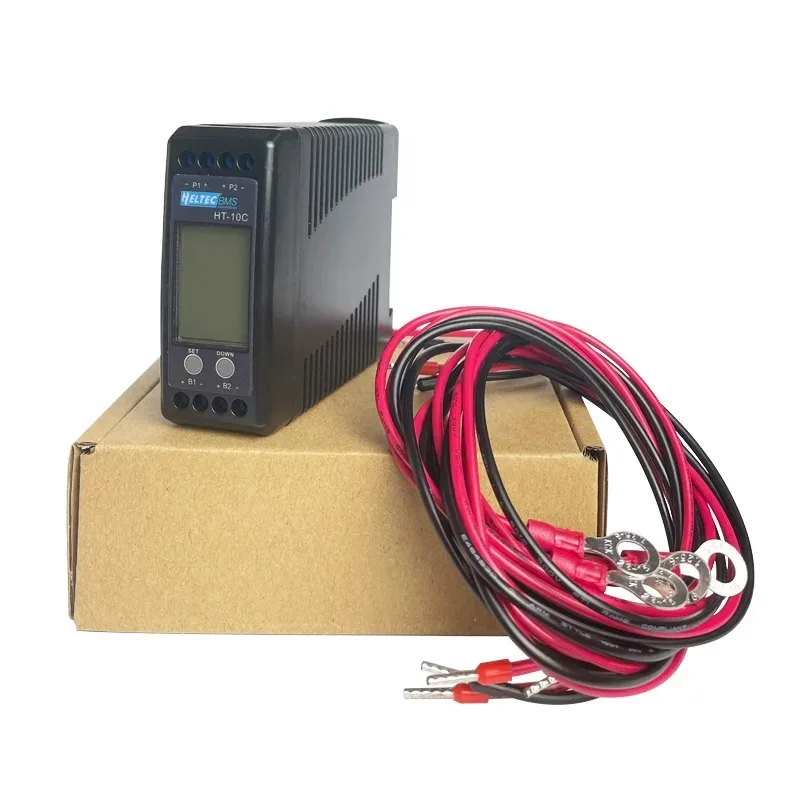 Heltec 12V Lead Acid Battery Equalizer 10A Active Balancer Lipo/Lifepo4 Connected in Parallel Series LCD Meter