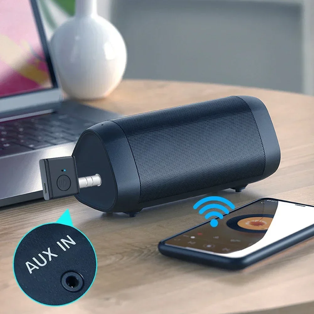 Беспроводной Bluetooth 5.3 приемник вызов прослушивание навигации 3,5 мм AUX автомобильный адаптер Type-C зарядка автомобильный Bluetooth адаптер