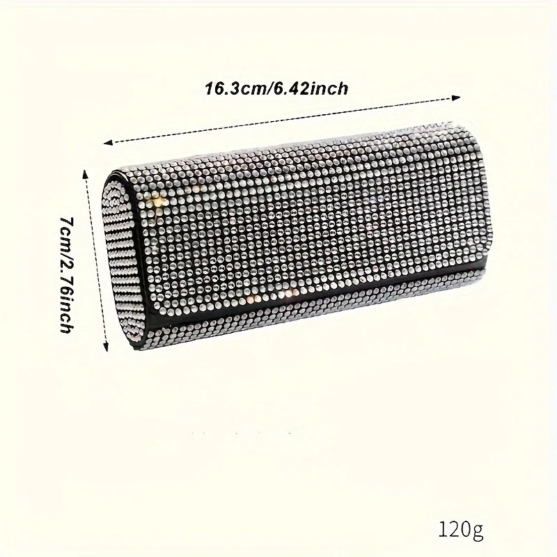 A glittering rhinestone glasses case, a decorative reading glasses case, an eye glasses storage box