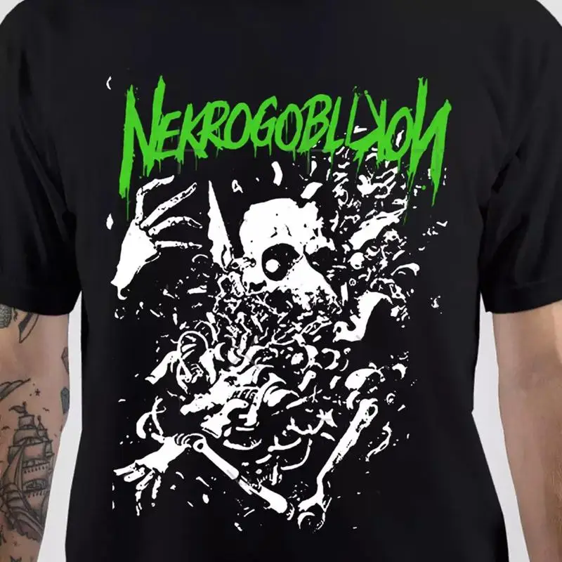 

НОВАЯ черная футболка Nekrogoblikon, хлопковая, полный размер S 5XL MD378