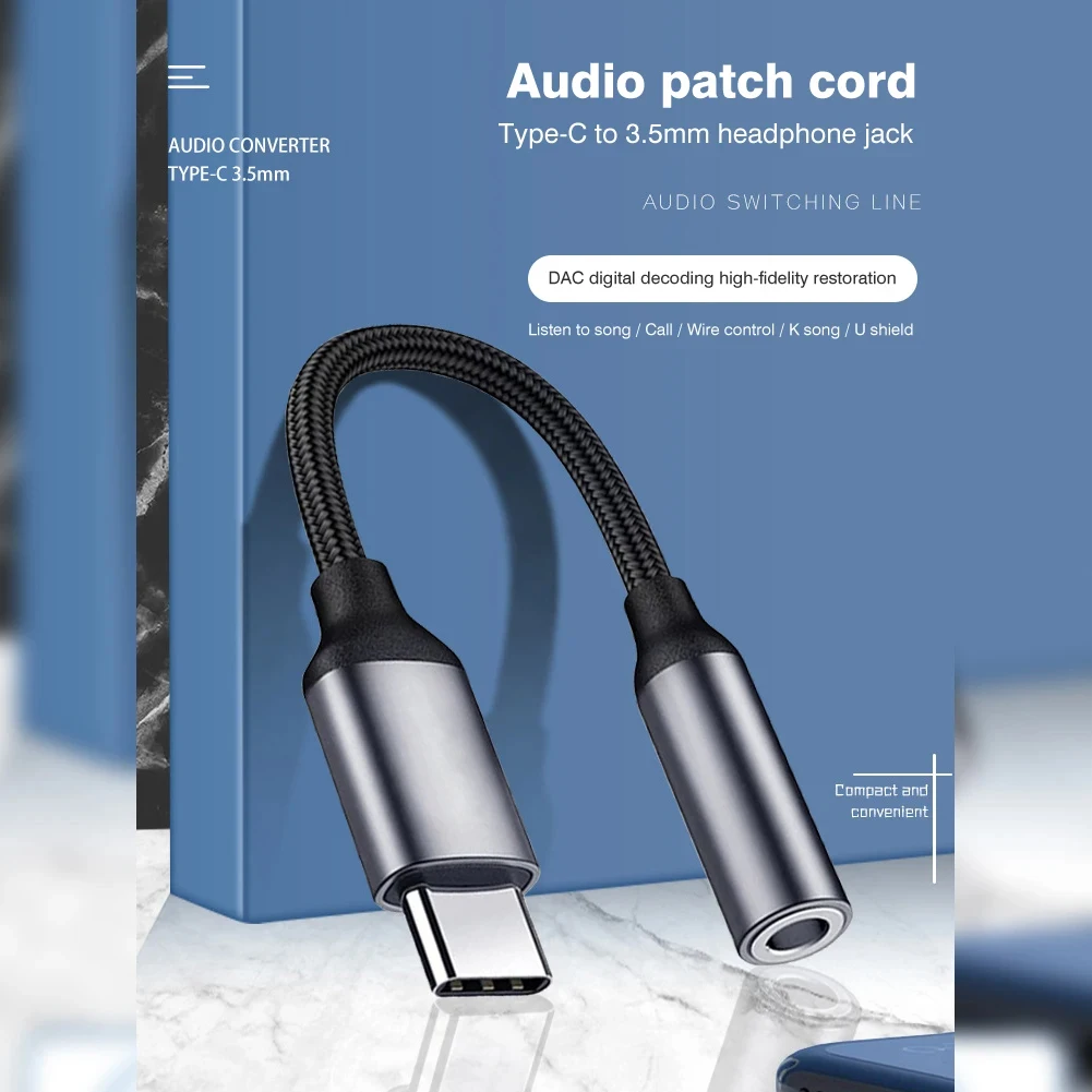 USB Type C to 3.5mm Jack Aux Adapter Audio Cable Earphone Converter for iPhone 15 16 Pro Max Galaxy S21 S22 Ultra Note 20 Xiaomi