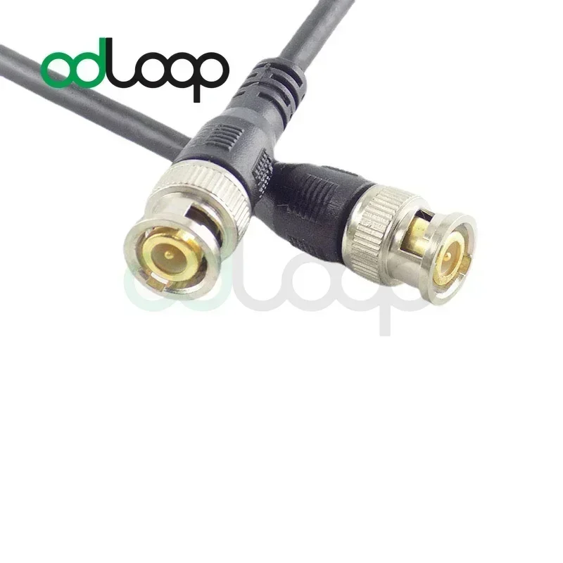 1m 2m bnc macho para macho adaptador conector cabo trança fio para câmera cctv acessórios de cabo de conexão bnc