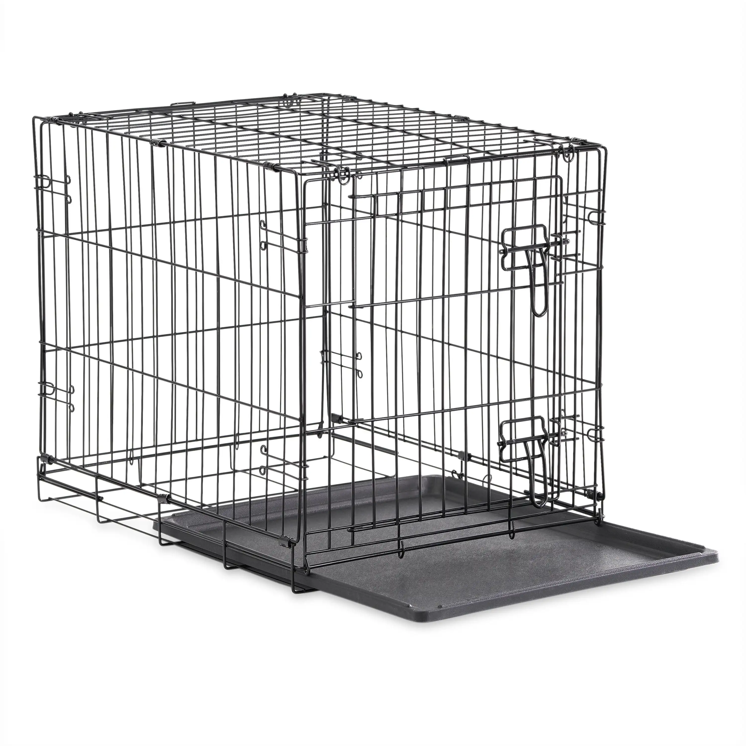 Single Door Folding Dog Crate with Divider Medium 30