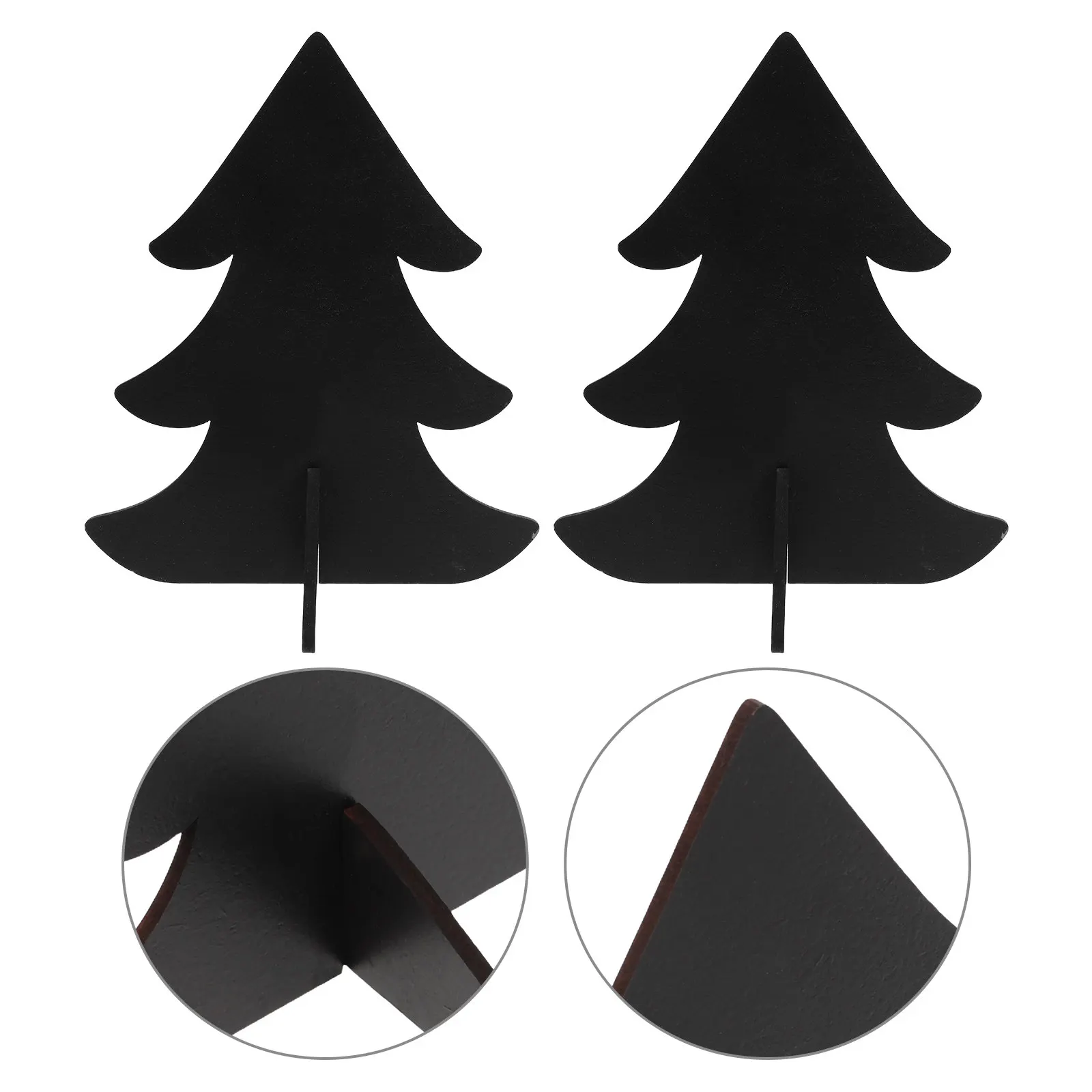 

12 шт. мини-досок-наклеек двусторонних, в форме рождественской елки, деревянные этикетки для еды, в деревенском стиле, многоразовые, праздничные украшения