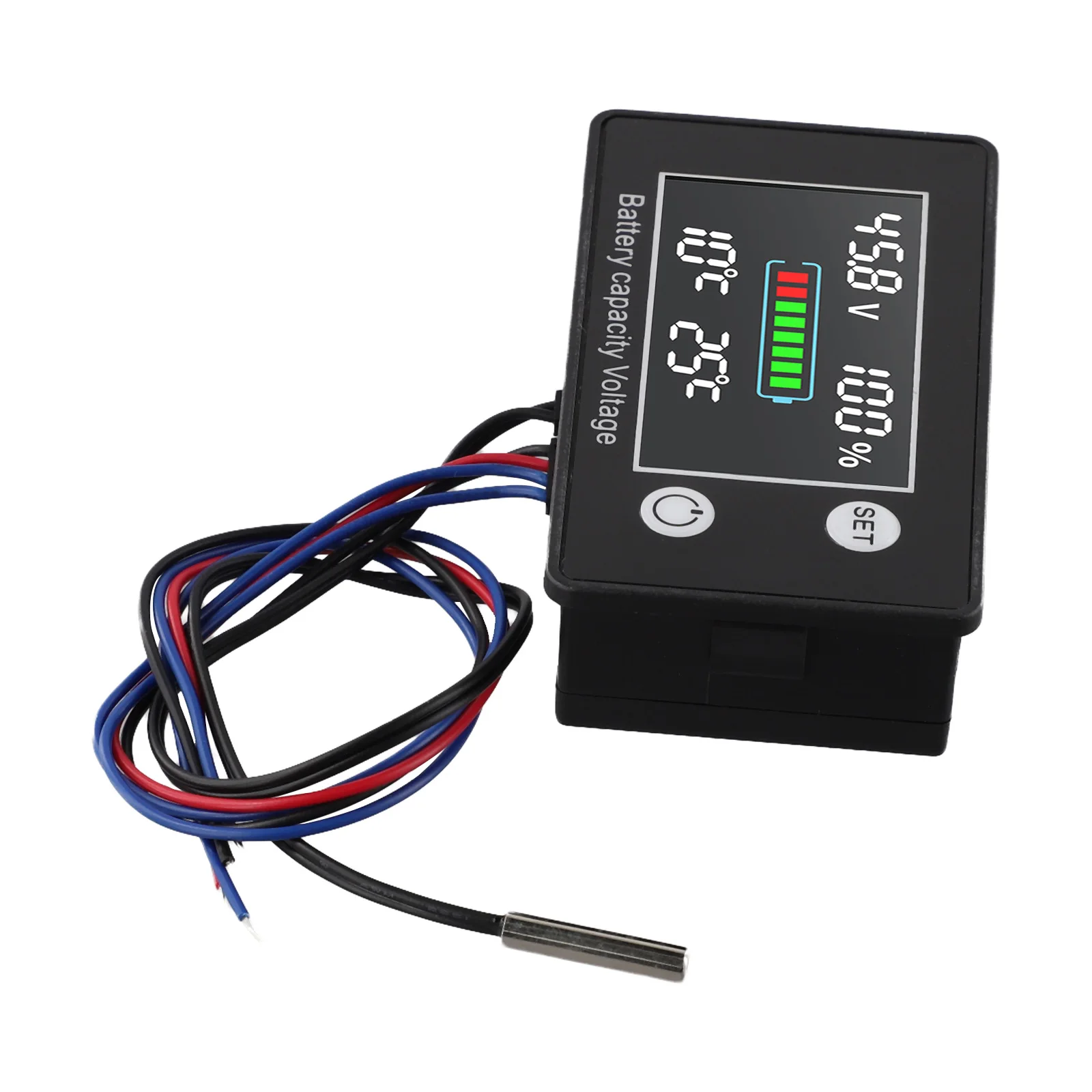 Voltage Meter Battery Meter With Temperature Control Battery Thermostat DC10V-100V LED Screen Equipment Accessories ﻿