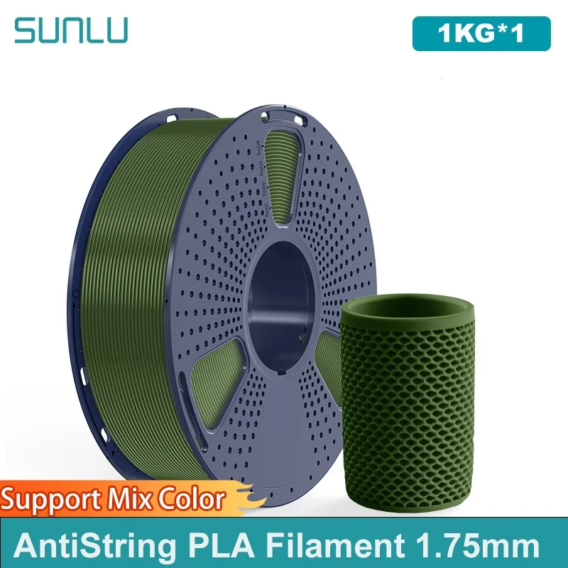 SUNLU 1KG Filament PLA anti-chaîne 1.75mm tolérance APLA ± 0.02mm 1kg bobine filament d'impression 3D soigneusement enroulé pour imprimante 3D FDM