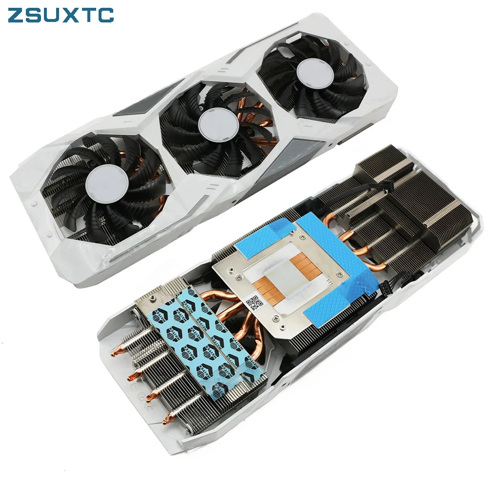 RTX2060 S Wymienny radiator karty graficznej z wentylatorem do GIGABYTE RTX 2060 SUPER GAMING OC 3X WHITE GPU Cooler Heat Sink