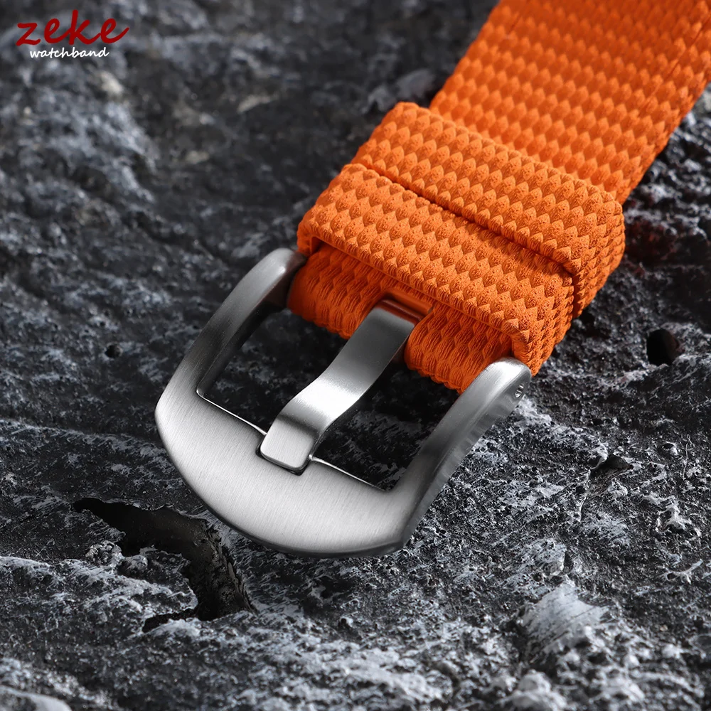 Curved End Watch Band Soft Fluorine Rubber Watchband 20mm 21mm 22mm Waterproof FKM Rubber Watch Strap for Omega Bracelet Belt view 4