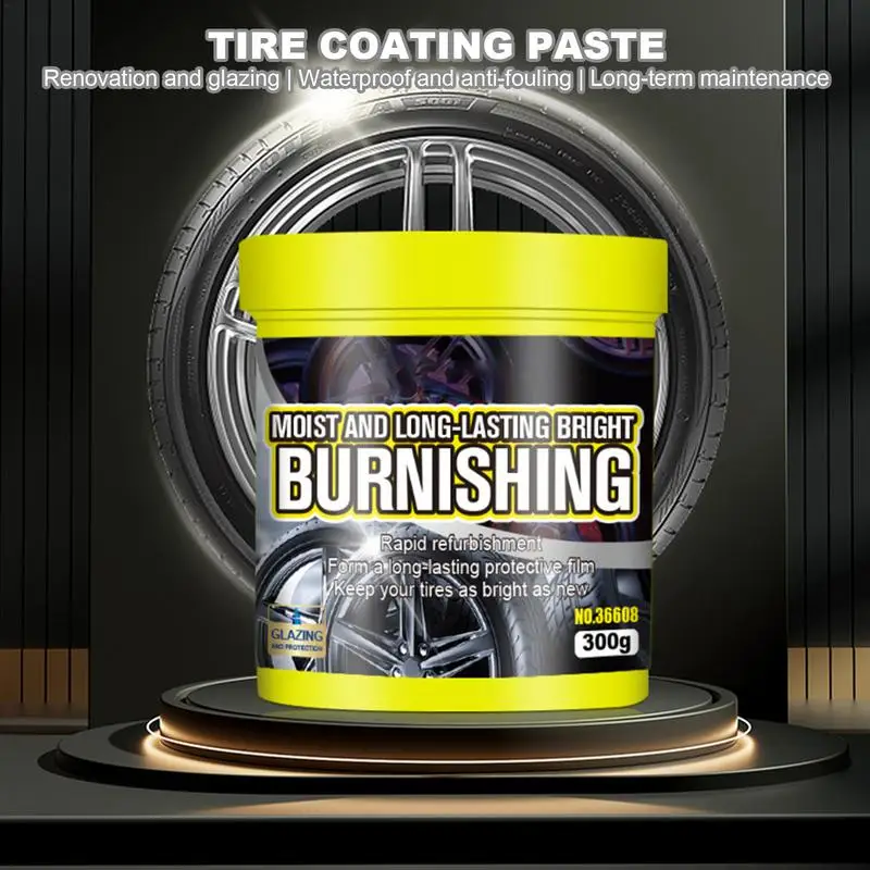 Long Lasting Tire Gloss Wax Car Tyre Gloss Blackening Wax Vehicle Refurbishment Cream Car Detailing Tire Maintenance Supplies