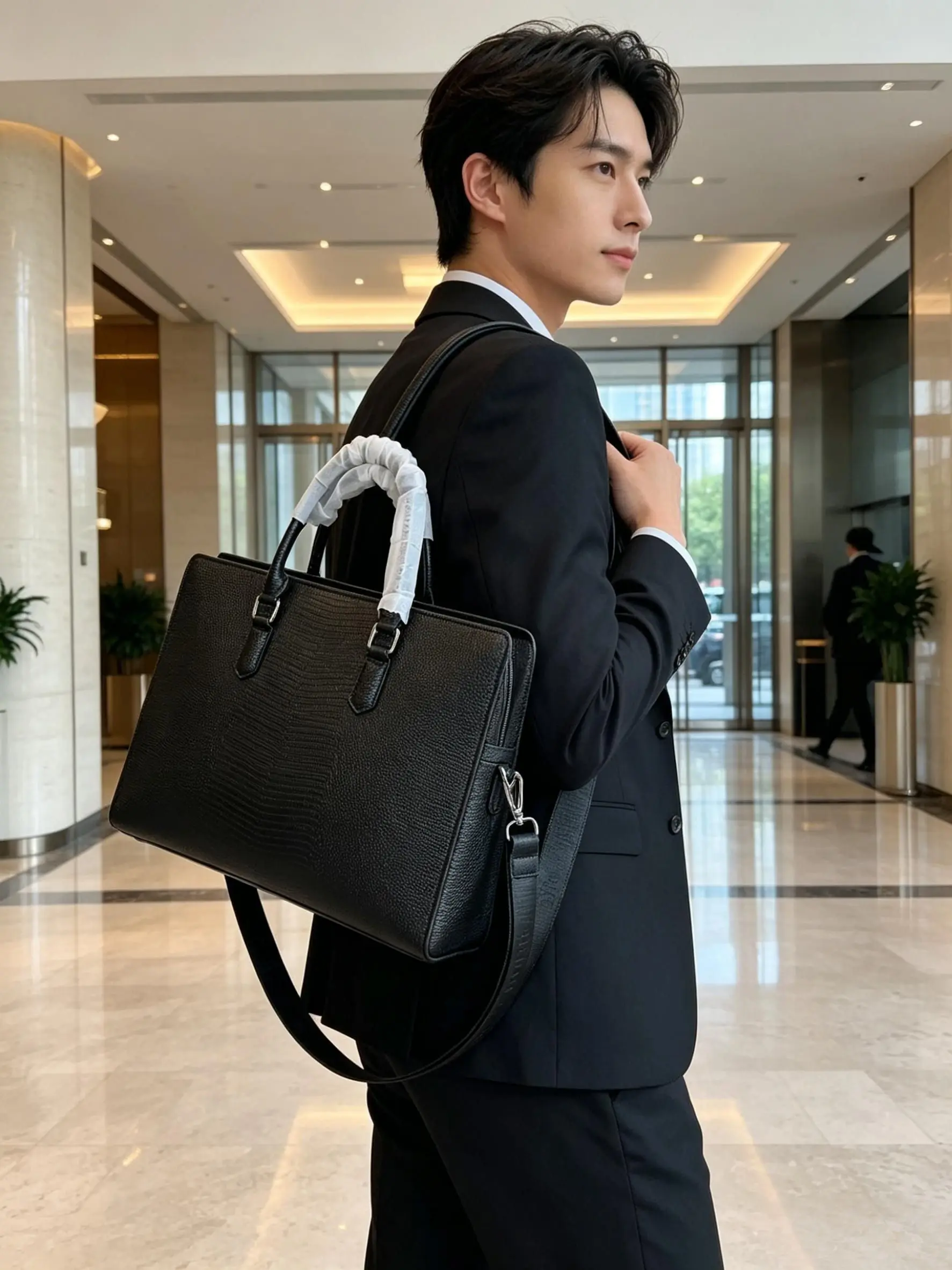 

Элегантная женская сумка-портфель для офиса, дизайнерская сумка-тоут через плечо, стильная сумка-мессенджер.