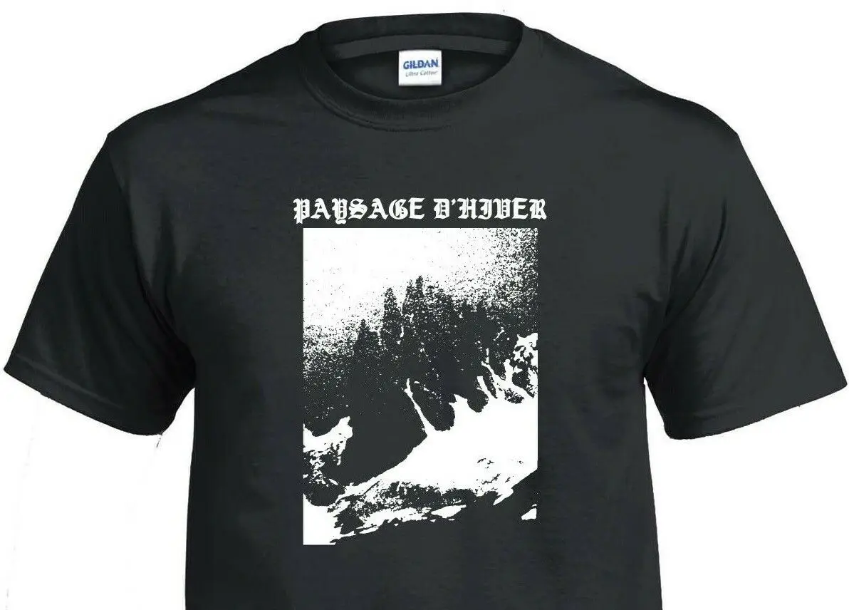 Paysage d'Hiver T Shirt Black Metal 80s Horror Movie Vampire Dungeon Synth Goth