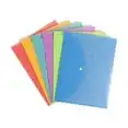 Taschen-Poly-Dokumenten halter, 6 Zählungen, Schnapp verschluss, mehrfarbig, 8,5x11 Zoll.