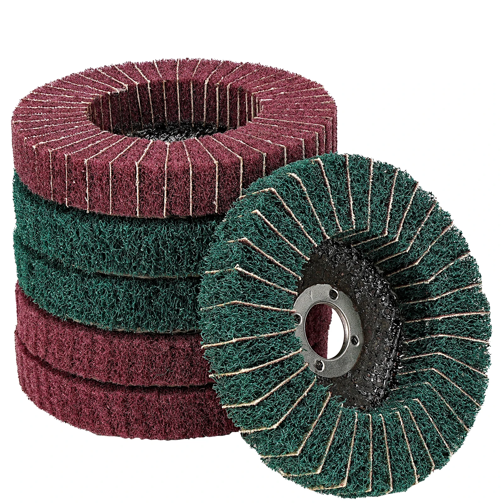 4inch Nylon Fiber Flap Disc Polishing Wheel Metal Wood Rust Removal Paint Cleaning Abrasive For Angle Grinder