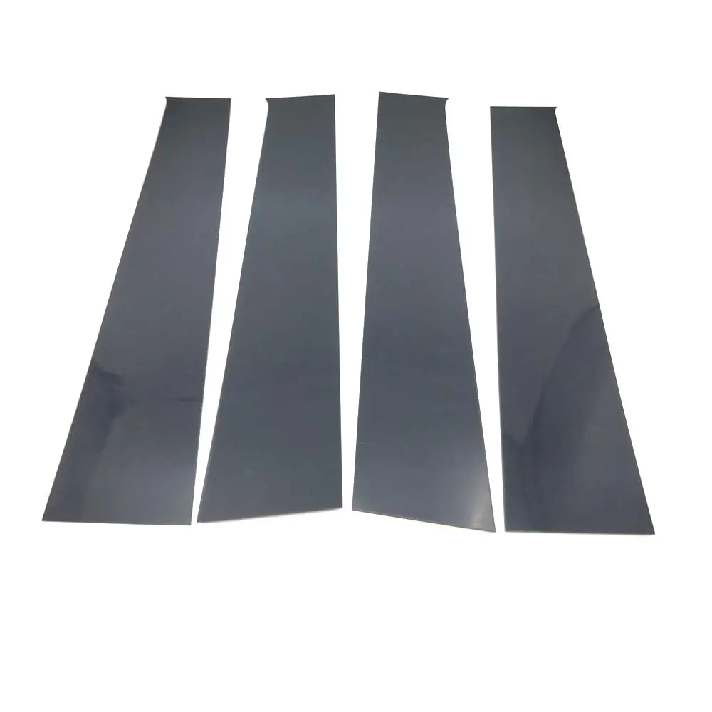 4Pcs Piano Black Posts Pillar Set Door Trim Cover Kit For Dodge RAM 1500 2500 3500 2009-2018