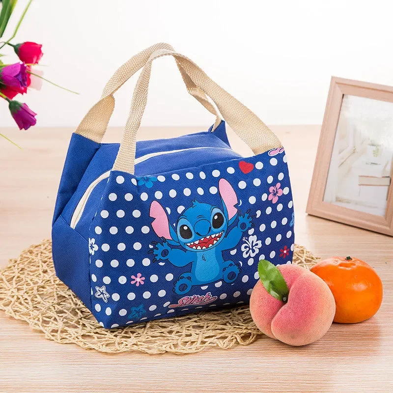 Disney cartoon insulation bag Stitch cute box bag lunch barbecue plush doll  handbag Outdoor ice tote bag